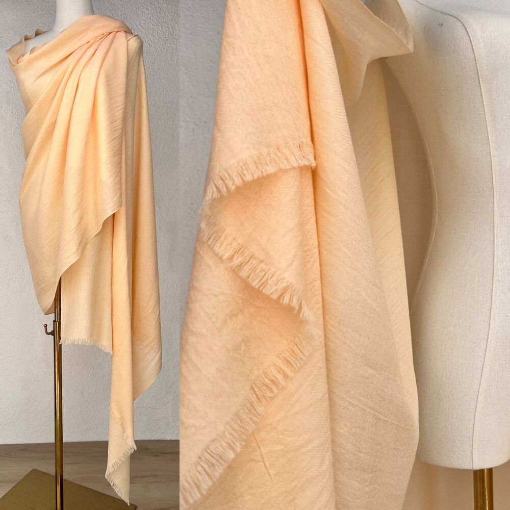 EUC Paisley Road Extra Long 83”x34” Peach Colored Modal Pashmina Shawl Scarf